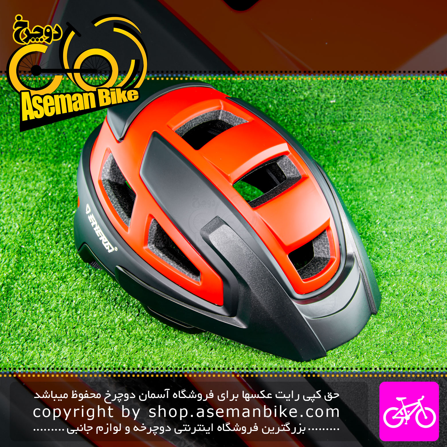 کلاه دوچرخه سواری انرژی مدل HB3-3 مشکی قرمز Energi Bicycle Helmet HB3-3 58-61cm Black Red