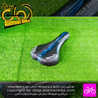 زین دوچرخه بچه گانه ولو پلاس مدل V42 رنگ مشکی آبی Velo Plus Kids Bicycle Saddle V42 Black Blue