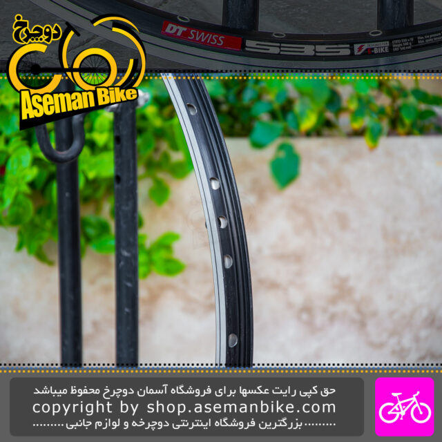 طوقه دوجداره پولک دار دوچرخه دی تی سویس 535 سایز 26 آلومینیوم نوع 32 سوراخ DT SWISS 535 Bicycle Rims Size 26 Aluminium Double wall