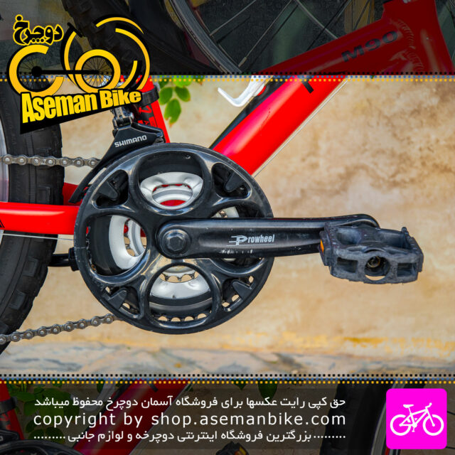 دوچرخه کوهستان برند فلش مدل M90 سایز 24 با سیستم دنده 21 سرعته شیمانو Flash MTB Bicycle M90 Size 24 21 Speed Shimano