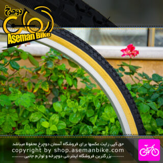 لاستیک تایر دوچرخه سایکل کندا سایز (45-622)28×1 5/8 700x42C دور زرد Kenda Bicycle Tire (37-622)28×1 3/8 x 1 5/8 700×35
