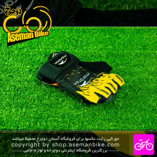 دستکش ورزشی دوچرخه سواری ماراتون رنگ مشکی نارنجی Maraton Bicycle Gloves Black Orange