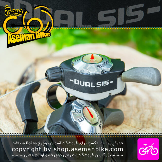 ست دسته دنده جلو و عقب دوچرخه کوهستان شیمانو مدل Dual SIS مشکی Shimano MTB Bicycle Shifter Set Dual SIS