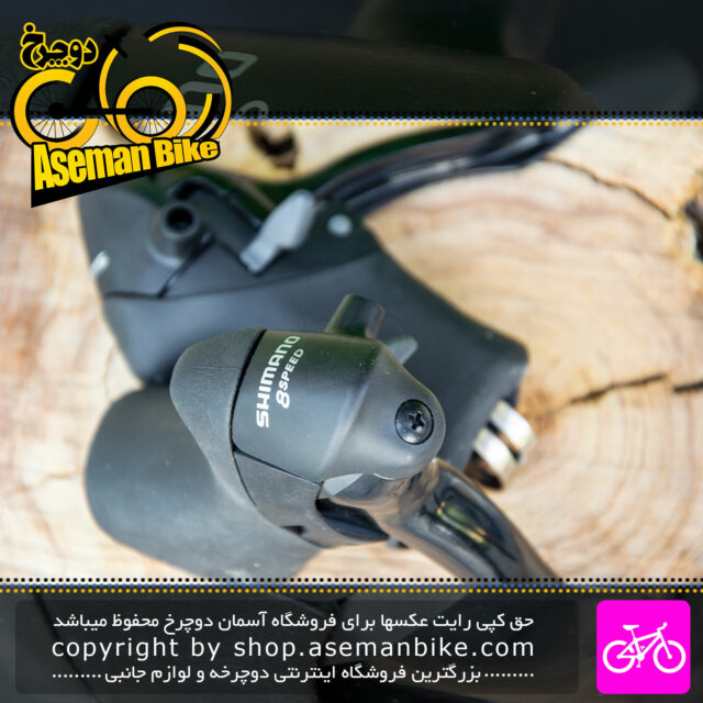 ست دسته دنده و ترکز کتی دوچرخه کورسی جاده شیمانو مدل ST2200 مشکی 3x8 سرعته Shimano Onroad Bicycle Brake Lever Set ST2200 Black 3x8 Speed