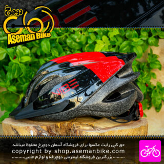 کلاه دوچرخه سواری وایب مدل Alpine رنگ مشکی قرمز سایز مدیوم VIBE Bicycle Helmet Alpine 55-58cm