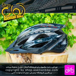 کلاه دوچرخه سواری وایب مدل Proton رنگ مشکی خاکستری سایز مدیوم لارج VIBE Bicycle Helmet Proton 56-58cm