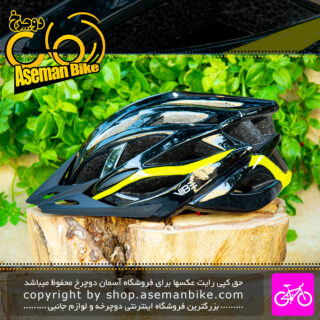 کلاه دوچرخه سواری وایب مدل Sonic رنگ مشکی سبز سایز مدیوم لارج VIBE Bicycle Helmet Sonic 55-61cm