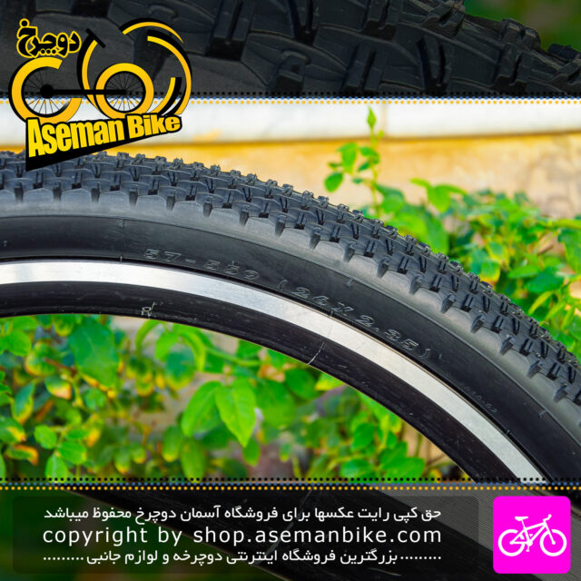 لاستیک تایر دوچرخه کوهستان وایب مدل W2010-02 سایز 26x2.35 57-559 مشکی Vibe MTB Bicycle Tire W2010-02 Size 26x2.35 57-559