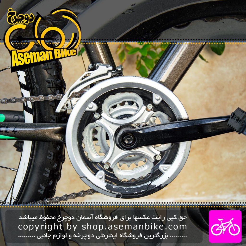 دوچرخه کوهستان فلش مدل ریس 4 دست دوم سایز 27.5 رنگ قهوه ای سبز Flash MTB Bicycle Race 4 Size 27.5