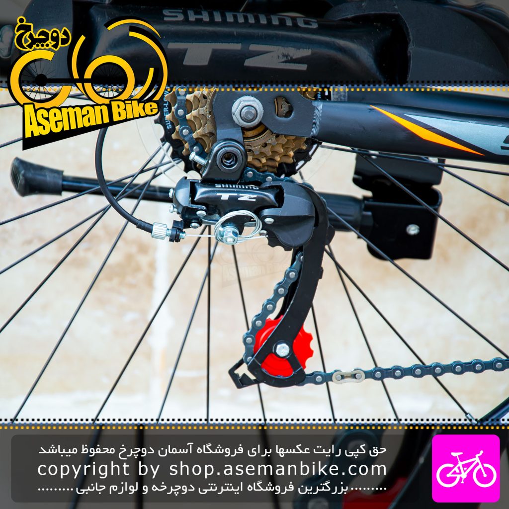 دوچرخه کوهستان المپیا مدل اسپایدر 01 رنگ مشکی نارنجی سایز 27.5 21 دنده Olympia MTB Bicycle Spider.01 21 Speed Size 27.5