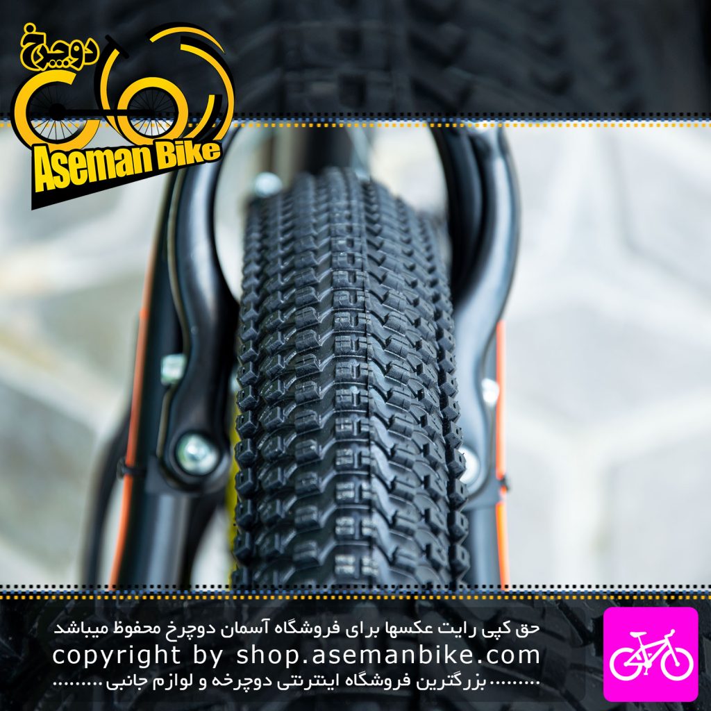 دوچرخه کوهستان المپیا مدل اسپایدر 01 رنگ مشکی نارنجی سایز 27.5 21 دنده Olympia MTB Bicycle Spider.01 21 Speed Size 27.5