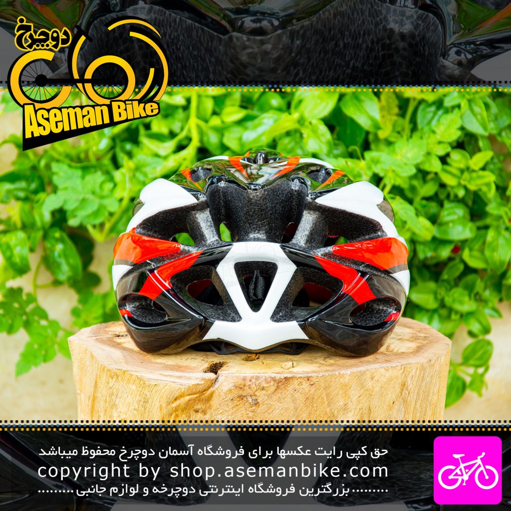 کلاه ایمنی دوچرخه سواری وایب مدل Volt سایز مدیوم رنگ مشکی سفید قرمز Vibe Bicycle Helmet VOLT Size M
