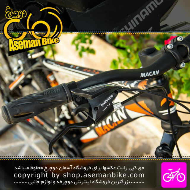 دوچرخه ماکان مدل کینگ سایز 26 رنگ مشکی نارنجی Macan Bicycle King Size 26