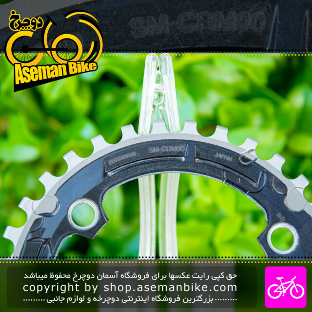 سینی طبق دوچرخه شیمانو CRM80 Dyna SIS مشکی Shimano Bicycle Crankset CRM80