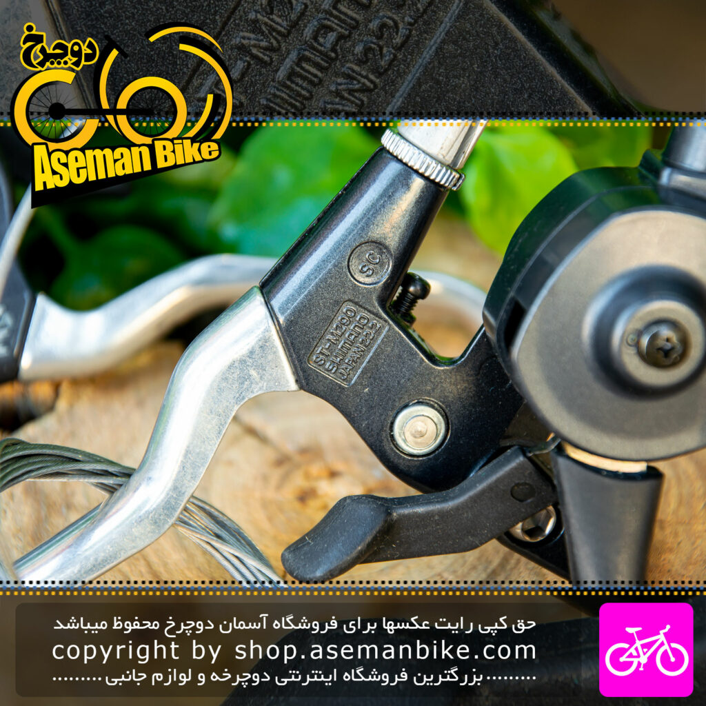 ست دسته دنده و ترمز یکپارچه دوچرخه مارک شیمانو سری آسرا ایکس مدل M290 ساخت ژاپن Shimano Bicycle Shifter Set Acera X M290 Japan