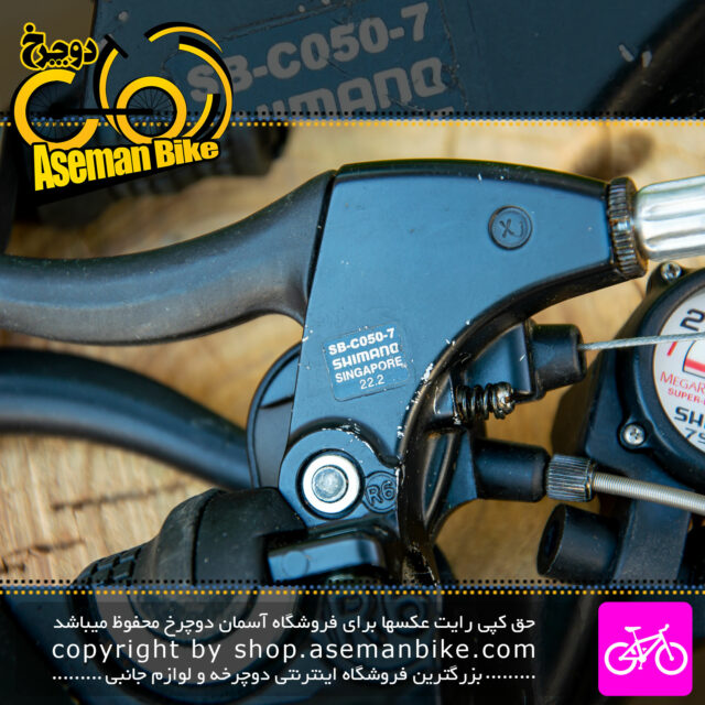 ست دسته دنده و ترمز دوچرخه مارک شیمانو مدل C050 نمایشگر اپتیکال سیستم دنده 3 در 7 سرعته Shimano Bicycle Shifter Set C050 3x7 Speed
