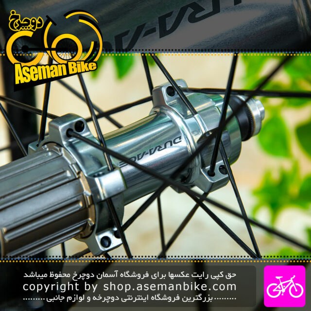 طوقه کامل دوچرخه عقب شیمانو دورا ایس مدل C50 سایز 622x15c کربن لبه بلند 20 سوراخ Shimano Bicycle Rims C50 Carbon