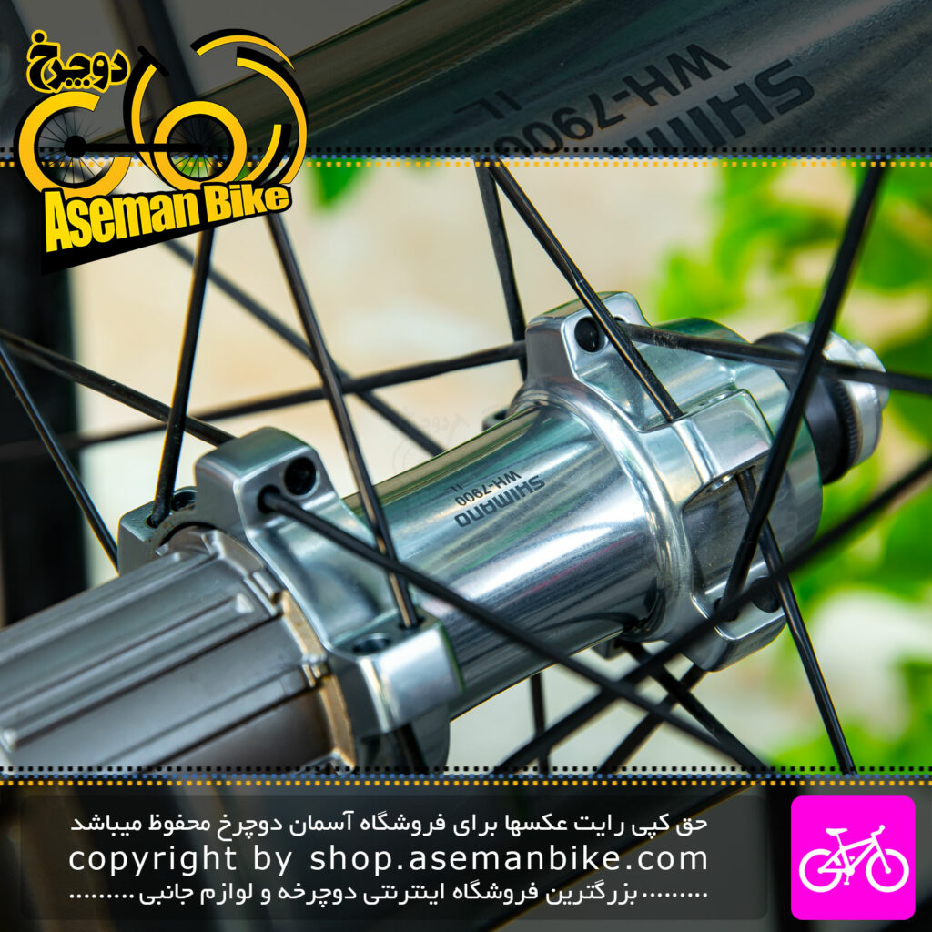 طوقه کامل دوچرخه کورسی شیمانو ست جلو و عقب مدل C50 دورا ایس سایز 700c کربن 16 سوراخ Shimamo Bicycle Front Wheel Dura Ace C50