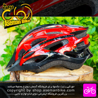 کلاه دوچرخه سواری برند وایب مدل Epic سایز مدیوم قرمز مشکی Vibe Bicycle Helmet EpiK Size Medium