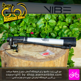 تلمبه همراه دوچرخه مارک وایب مدل V47 نقره ای Vibe Bicycle Pump V47