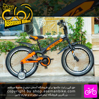 دوچرخه بچه گانه برند ویوا سایز 20 مدل Brave رنگ مشکی نارنجی Viva Kids Bicycle Brave Size 20 Black Orange