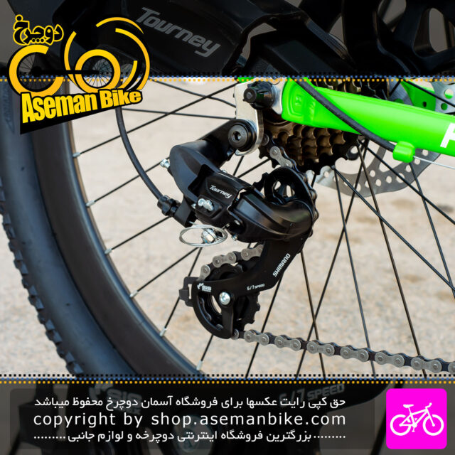 دوچرخه کوهستان هایلند سایز 26 سیستم 21 سرعته رنگ مشکی سبز Hiland MTB Bicycle Size 26 21 Speed Black Green