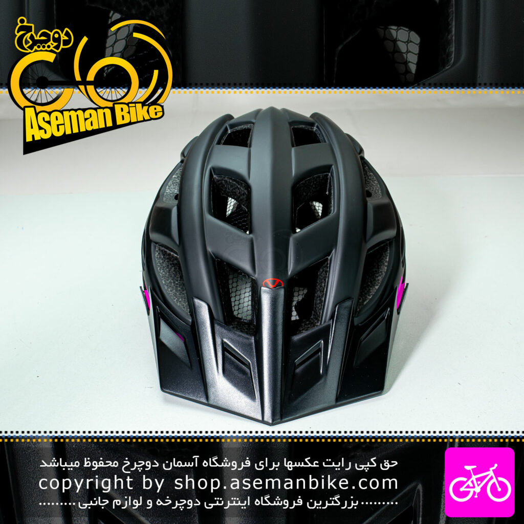 کلاه دوچرخه سواری اورلورد مدل HB3.9 سایز 58 الی 61 سانتیمتر رنگ مشکی صورتی Overlord Bicycle Helmet HB3.9 Size 58-61cm Black Pink