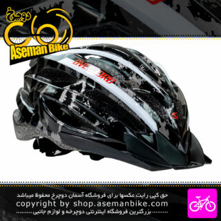 کلاه دوچرخه سواری اورلورد مدل HB31 سایز 58 الی 61 سانتیمتر رنگ مشکی با خط سفید Overlord Bicycle Helmet HB31 58-61cm Black White Line