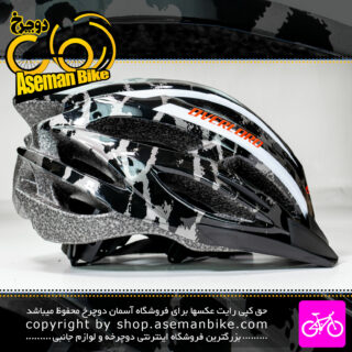 کلاه دوچرخه سواری اورلورد مدل HB31 سایز 58 الی 61 سانتیمتر رنگ مشکی با خط سفید Overlord Bicycle Helmet HB31 58-61cm Black White Line