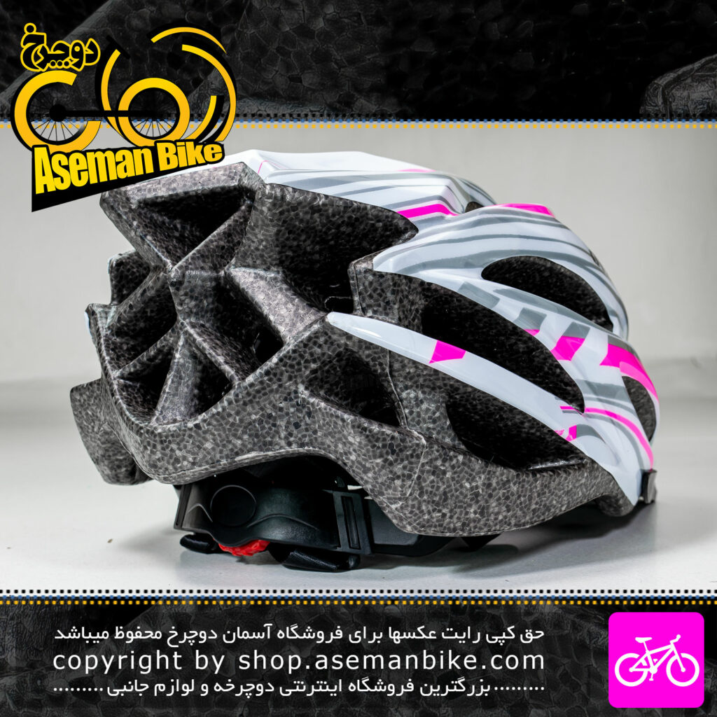 کلاه دوچرخه سواری اورلورد مدل HB31 سایز 58 الی 61 سانتیمتر رنگ سفید با خط صورتی Overlord Bicycle Helmet HB31 58-61cm Black Pink-Line