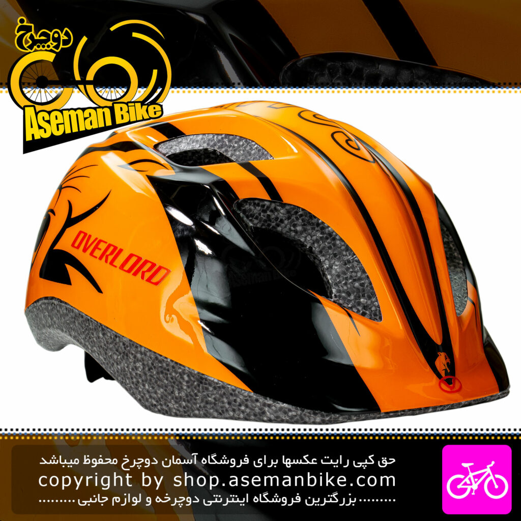 کلاه دوچرخه سواری اورلورد مدل HB8 سایز 52 الی 58 سانتیمتر رنگ نارنجی مشکی Overlord Bicycle Helmet HB8 52-55cm Black Orange