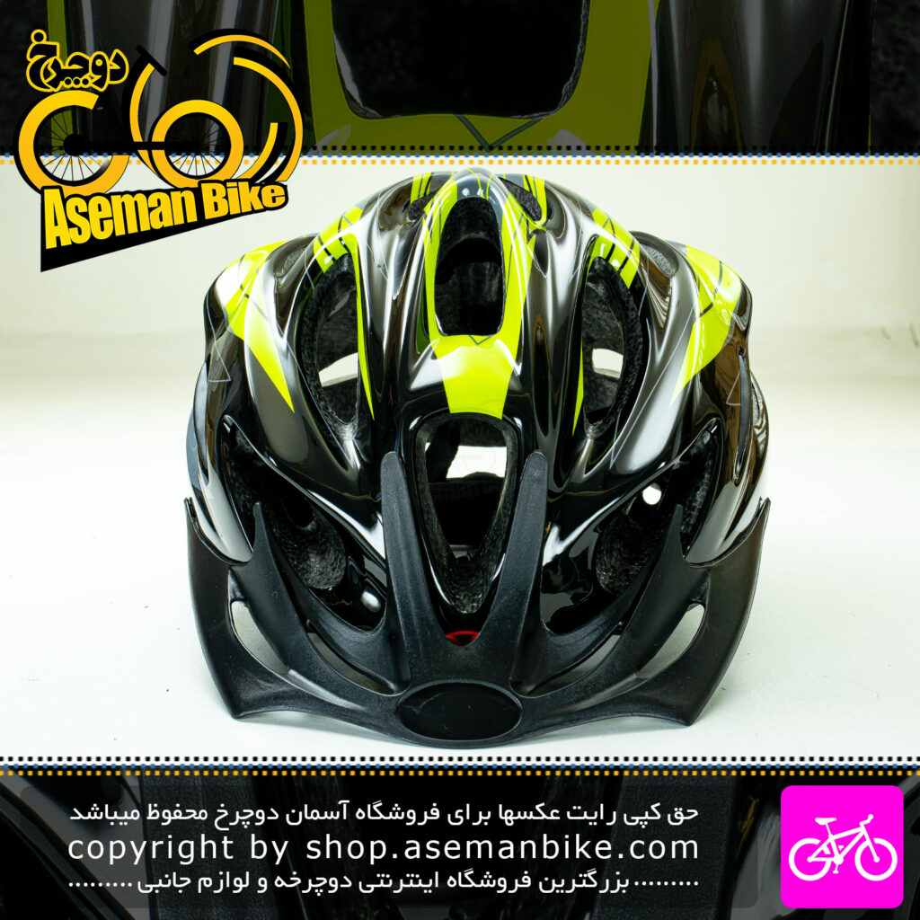 کلاه دوچرخه سواری اورلورد مدل MV16 سایز 58 الی 61 سانتیمتر رنگ مشکی سبز Overlord Bicycle Helmet MV16 Size 58-61cm Black Green
