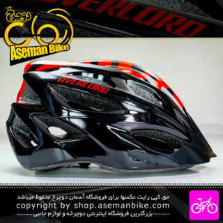 کلاه دوچرخه سواری اورلورد مدل MV50 سایز 58 الی 61 سانتیمتر رنگ مشکی قرمز آلبالویی Overlord Bicycle Helmet MV50 Size 58-61cm Black Cherry Red