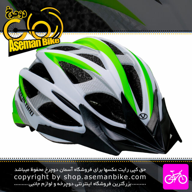 کلاه دوچرخه سواری اورلورد مدل MV23 سایز 58 الی 61 سانتیمتر رنگ سفید سبز Overlord Bicycle Helmet MV23 Size 58-61cm White Green
