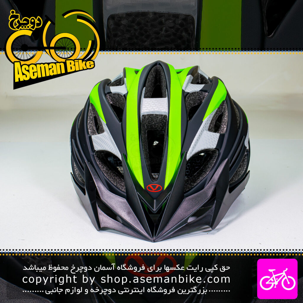 کلاه دوچرخه سواری اورلورد مدل HY032 سایز 58 الی 61 سانتیمتر رنگ مشکی سبز Overlord Bicycle Helmet HY032 Size 58-61cm Black Green