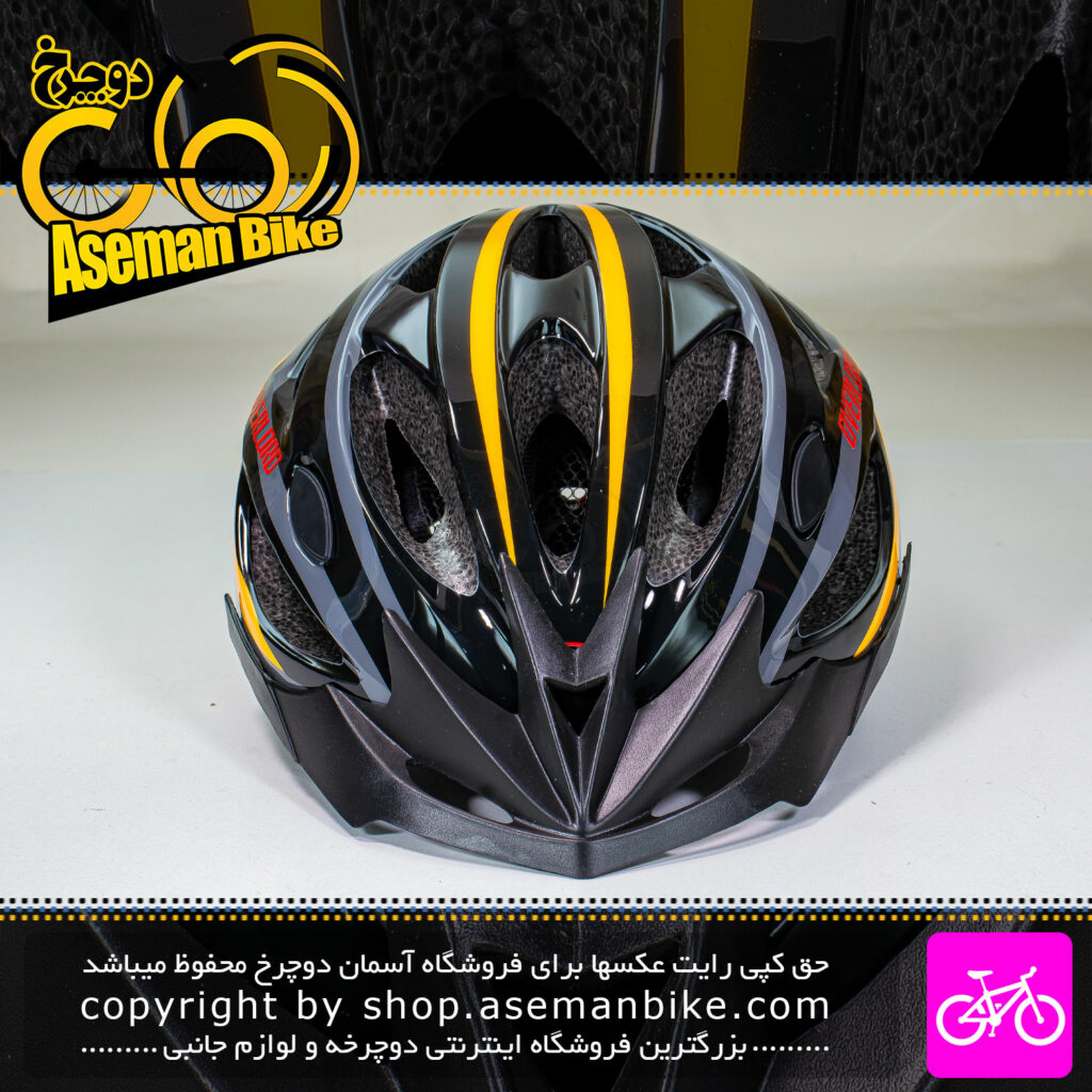 کلاه دوچرخه سواری اورلورد مدل MV23 سایز 58 الی 61 سانتیمتر رنگ مشکی نارنجی Overlord Bicycle Helmet MV23 Size 58-61cm Black Orange