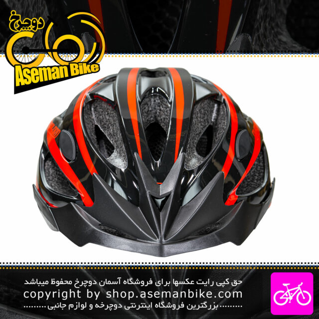 کلاه دوچرخه سواری اورلورد مدل MV23 سایز 58 الی 61 سانتیمتر رنگ مشکی قرمز آلبالویی Overlord Bicycle Helmet MV23 Size 58-61cm Black Cherry Red