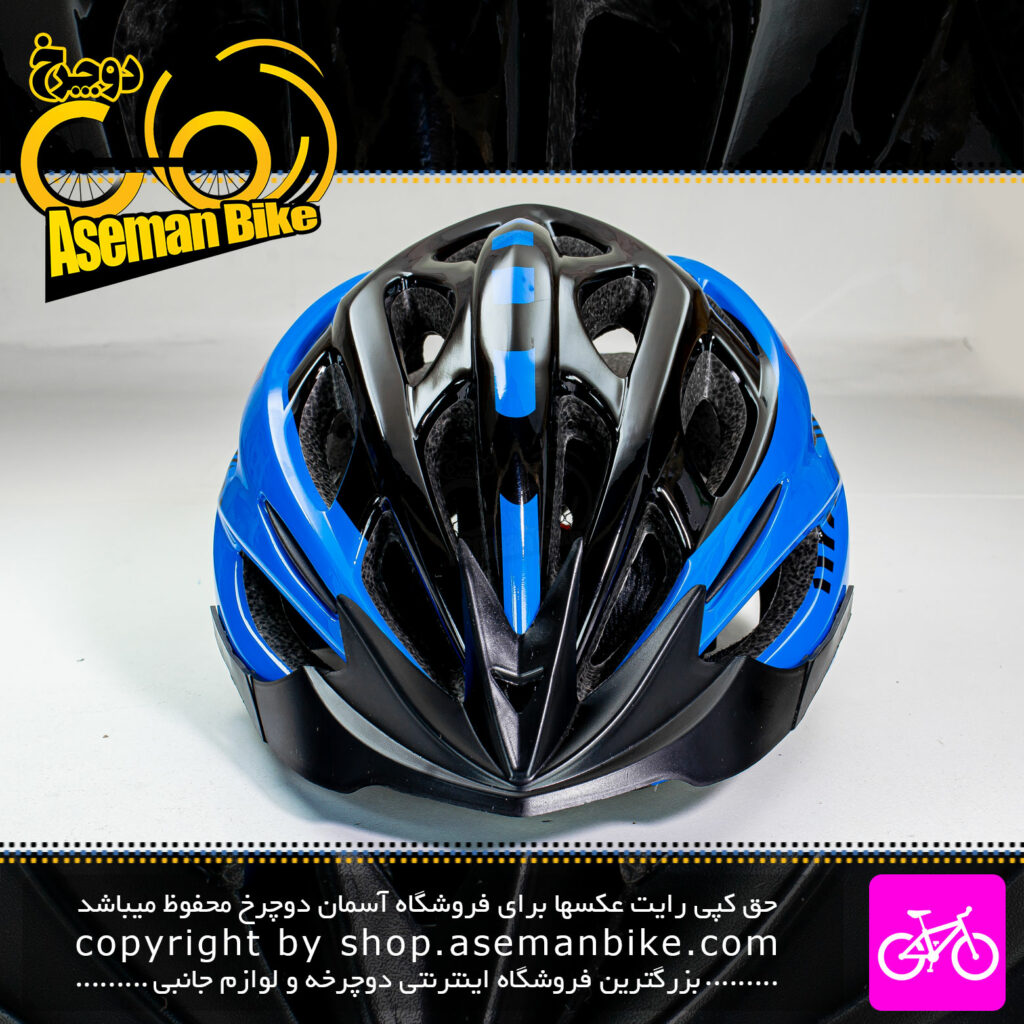 کلاه دوچرخه سواری اورلورد مدل MV50 سایز 58 الی 61 سانتیمتر رنگ مشکی آبی Overlord Bicycle Helmet MV50 Size 58-61cm Black Blue