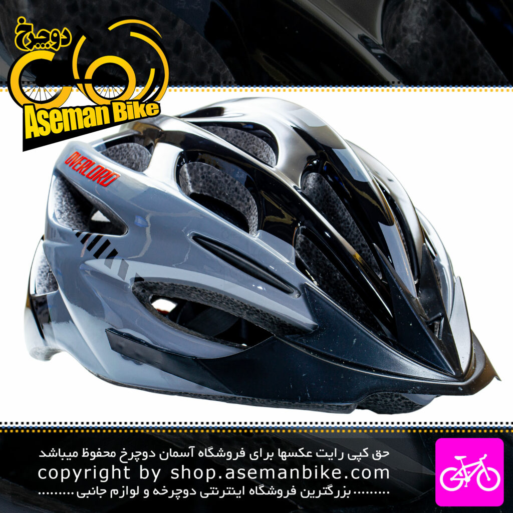 کلاه دوچرخه سواری اورلورد مدل MV50 سایز 58 الی 61 سانتیمتر رنگ مشکی آبی روشن Overlord Bicycle Helmet MV50 Size 58-61cm Black Light Blue