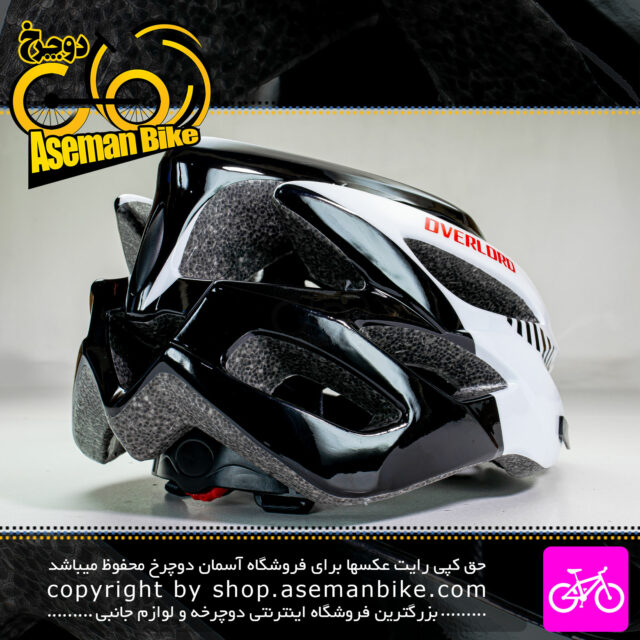 کلاه دوچرخه سواری اورلورد مدل MV50 سایز 58 الی 61 سانتیمتر رنگ سیاه سفید Overlord Bicycle Helmet MV50 Size 58-61cm Black White