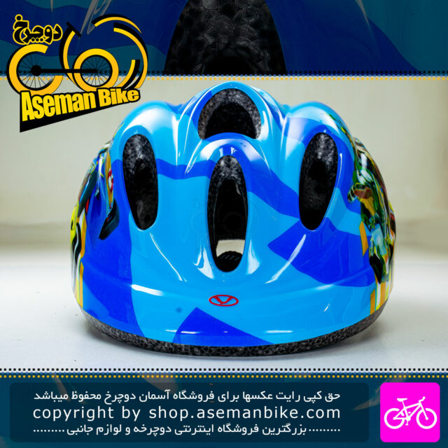 کلاه دوچرخه سواری اورلورد مدل HB5.2 سایز 52 الی 55 سانتیمتر رنگ آبی طرح میکی ماوس Overlord Bicycle Helmet HB5.2 Size 52-55cm Blue Mickey Mouse Design