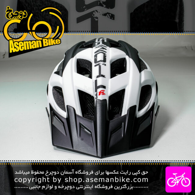 کلاه دوچرخه سواری راکی مدل HB3-9 سایز 58 الی 61 سانتیمتر رنگ مشکی سفید Rocky Bicycle Helmet Size 58-61cm Black White