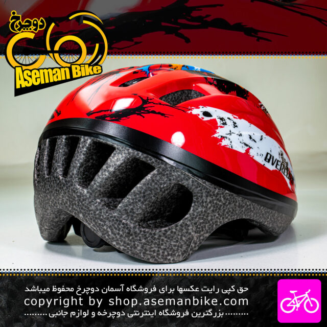 کلاه دوچرخه سواری بچه گانه مدل HB6-2 سایز 52 الی 55 سانتیمتر رنگ قرمز سفید Rocky Bicycle Helmet HB6-2 Size 52-55cm Red White