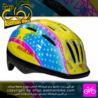 کلاه دوچرخه سواری بچه گانه راکی مدل HB6-2 سایز 52 الی 55 سانتیمتر رنگ زرد آبی Rocky Kids Bicycle Helmet HB6-2 Size 52-55cm Yellow Blue
