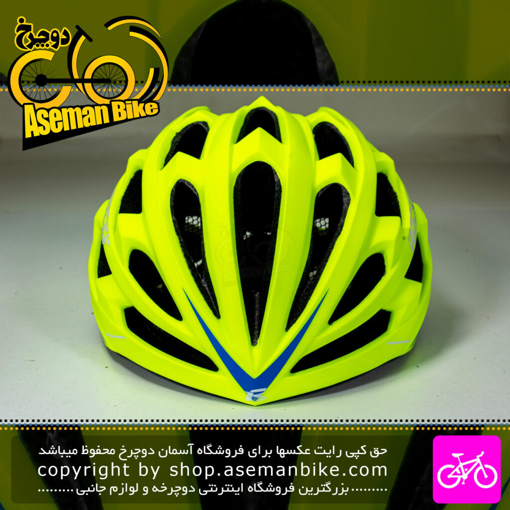 کلاه دوچرخه سواری راکی مدل KS29 سایز 58 الی 61 سانتیمتر رنگ سبز فسفری Rocky Bicycle Helmet KS29 Size 58-61cm Fluorescent Green