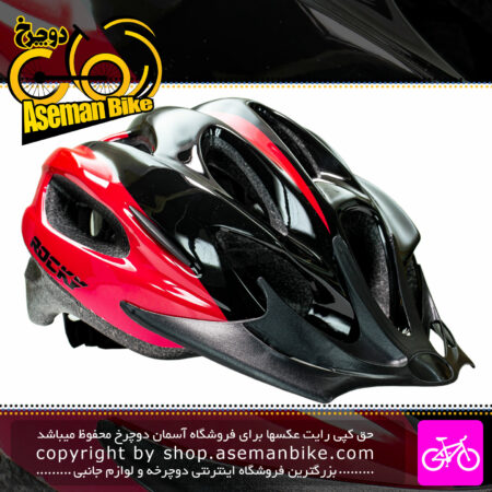 کلاه دوچرخه سواری راکی مدل MV16 سایز 58 الی 61 سانتیمتر رنگ مشکی قرمز Rocky Bicycle Helmet MV16 Size 58-61cm Black Red