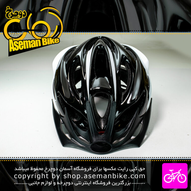 کلاه دوچرخه سواری راکی مدل MV16 سایز 58 الی 61 سانتیمتر رنگ مشکی سفید Rocky Bicycle Helmet MV16 Size 58-61cm Black White