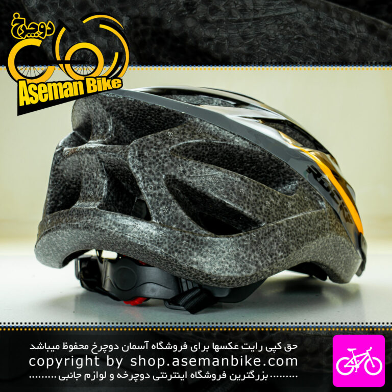 کلاه دوچرخه سواری راکی مدل MV23 سایز 58 الی 61 سانتیمتر رنگ مشکی نارنجی Rocky Bicycle Helmet MV23 Size 58-61cm Black Orange