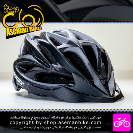 کلاه دوچرخه سواری راکی مدل HB20 سایز 58 الی 61 سانتیمتر رنگ مشکی طوسی Rocky Bicycle Helmet HB20 Size 58-61cm Black Gray