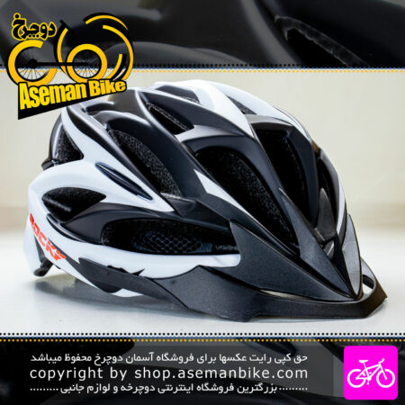 کلاه دوچرخه سواری راکی مدل HB20 سایز 58 الی 61 سانتیمتر رنگ مشکی سفید Rocky Bicycle Helmet HB20 Size 58-61cm Black White